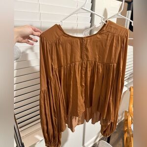 Satin long sleeve blouse